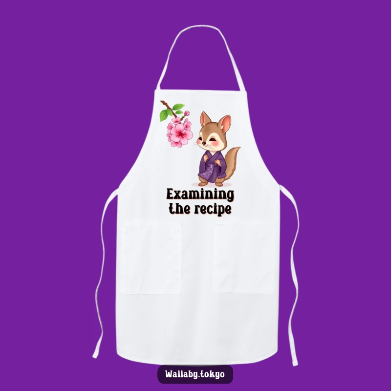 Funny Purple Wallaby Apron: Elegant Kitchen Style & Humorous Nature Appreciation!