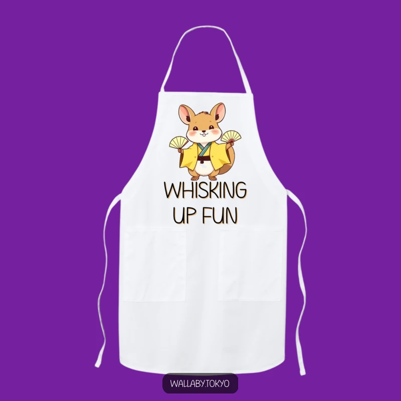 Funny Yellow Wallaby Apron: Cheerful Kitchen Style & Humorous Cooking Fun!