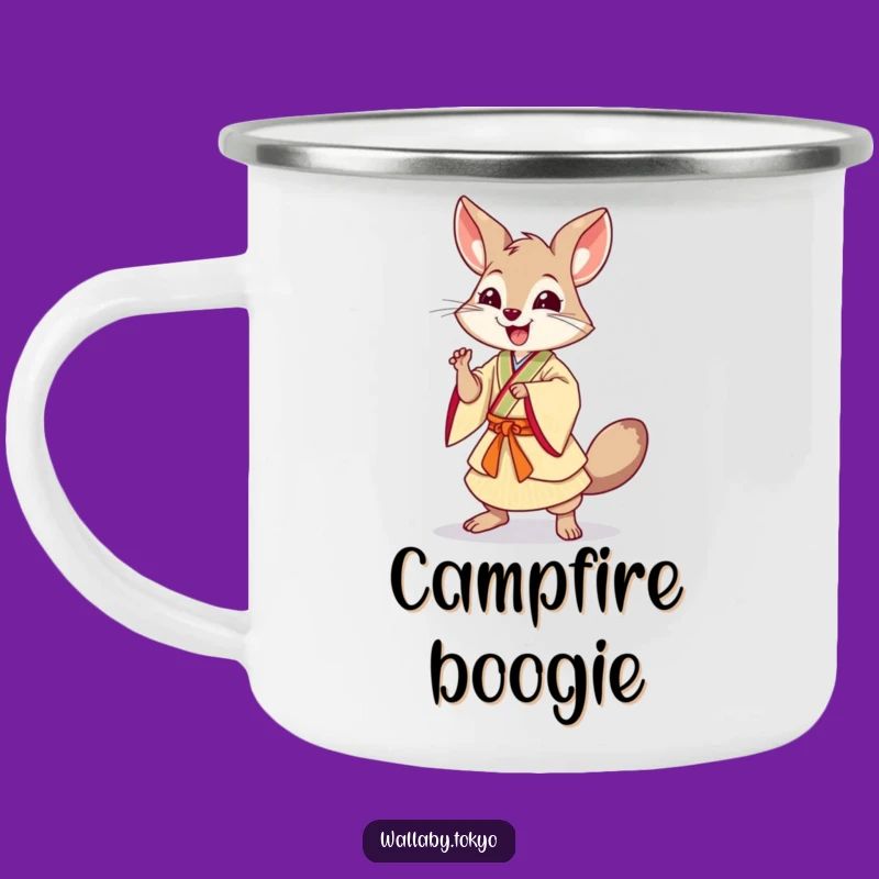 Funny Dancing Wallaby Camping Mug: Dynamic Outdoor Moves, Unique Humorous Gift