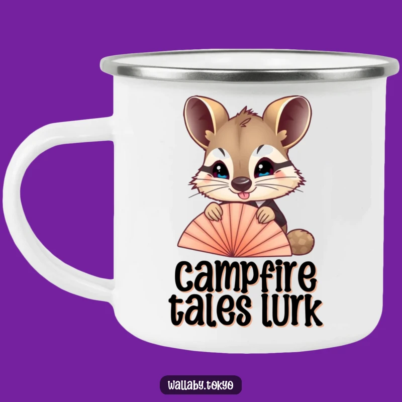 Funny Wallaby Fan Camping Mug: Formal Attire for Outdoor Fun, Unique Humorous Gift