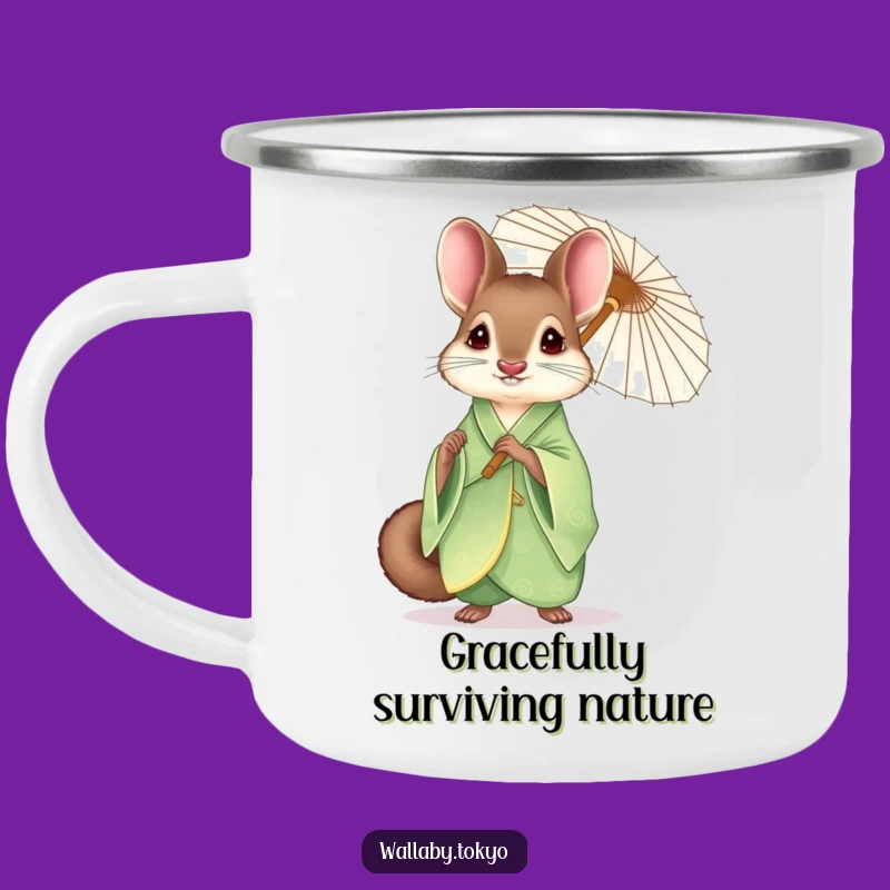 Funny Elegant Wallaby Camping Mug: Graceful Sips & Humorous Adventures Outdoors!
