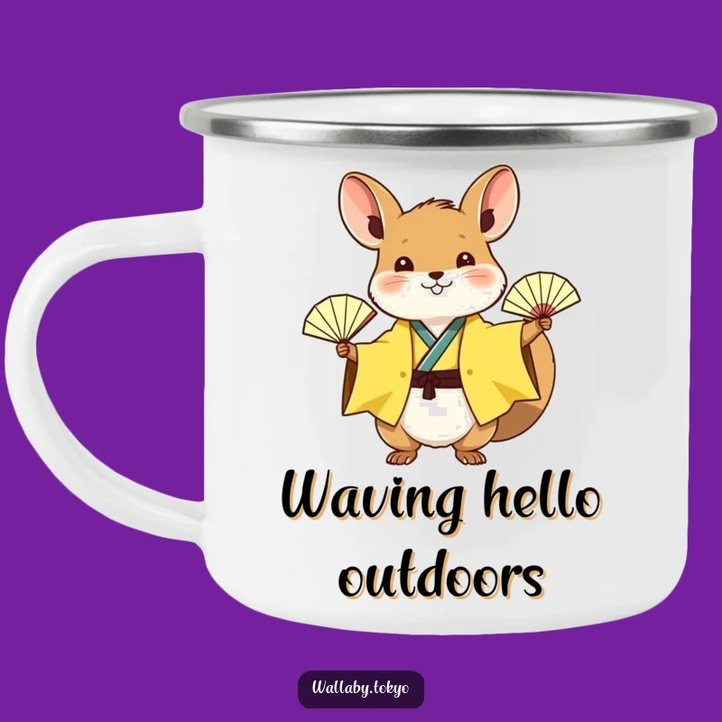 Funny Yellow Wallaby Camp Mug: Cheerful Sips & Humorous Adventures!