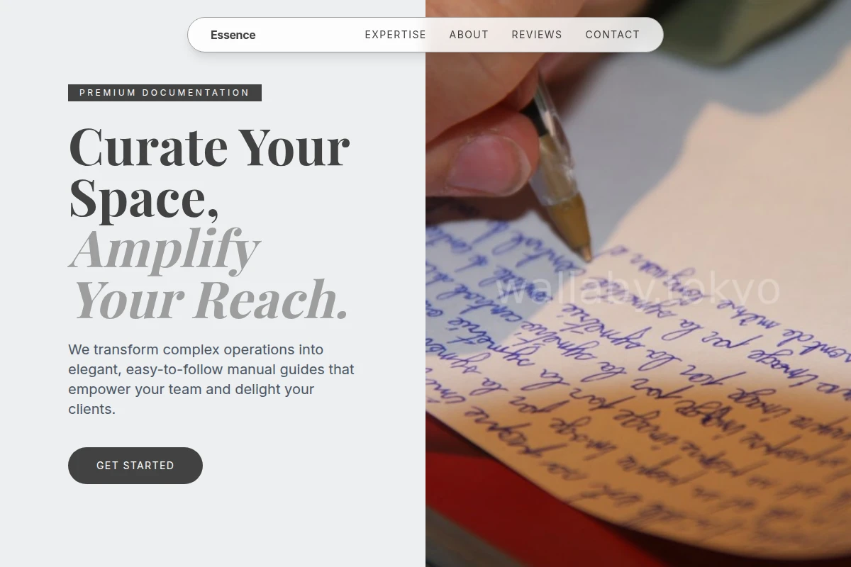 Essence Manual Writing