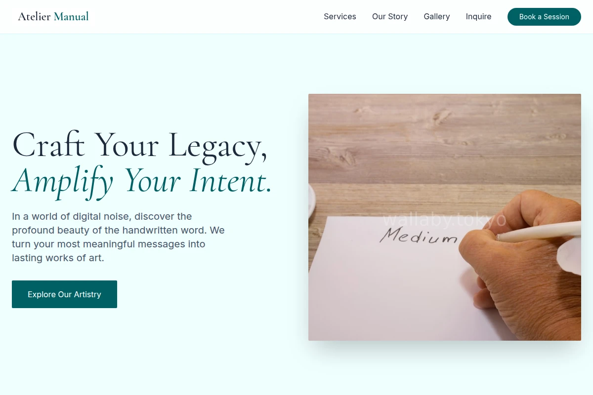 Atelier Manual Writing