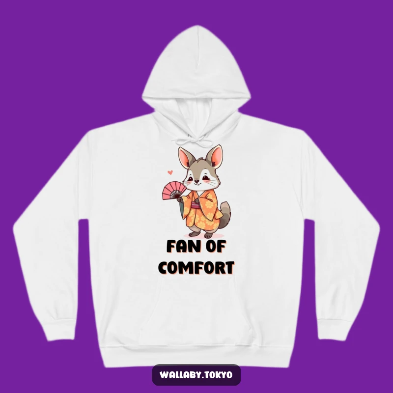 Funny Wallaby Kimono Hoodie: Cozy Bowing Sweatshirt, Humorous Cultural Gift