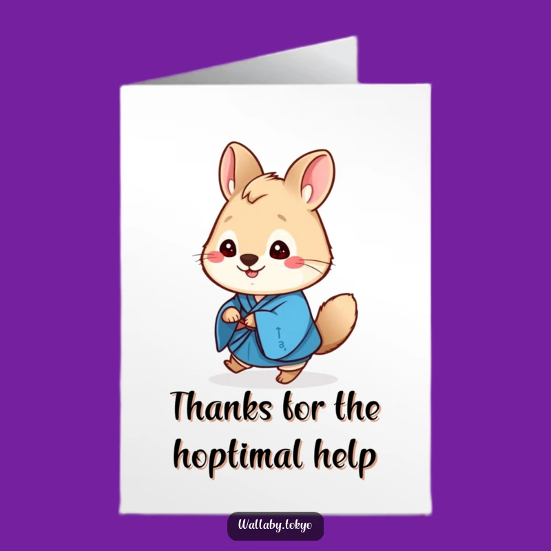 Free Printable Wallaby Hop Thank You Card - Cute Downloadable Humor