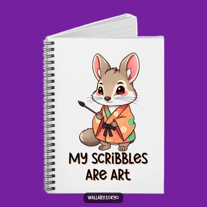 Funny Wallaby Art Notebook: Creative Kimono Sketchbook Gift