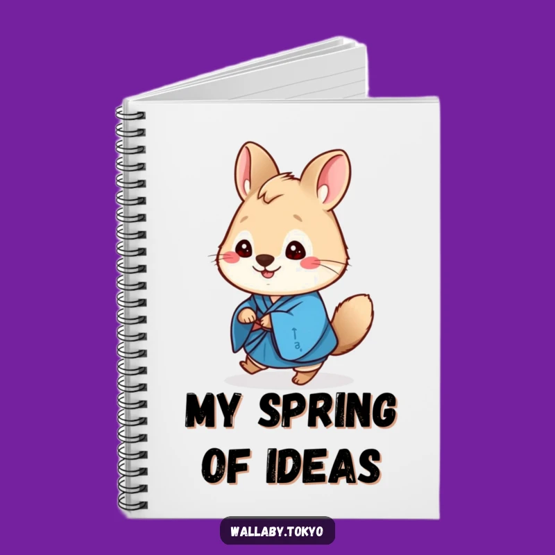 Funny Wallaby Kimono Notebook: Jot Down Your Thoughts with Cheerful Art