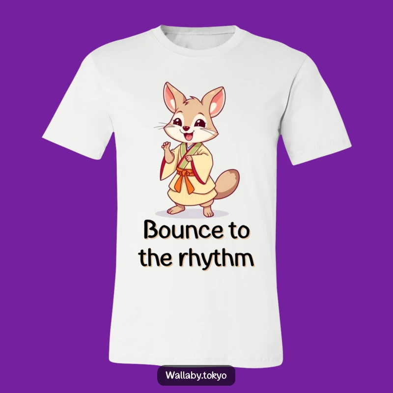 Funny Dancing Wallaby T-Shirt: Dynamic Pose, Japanese Style & Perfect Funny Gift