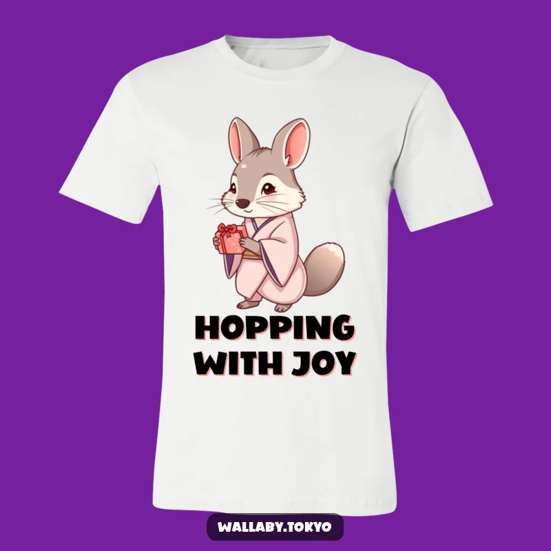 Funny Wallaby Kimono Gift T-Shirt: Elegant Marsupial Tee, Unique Gift