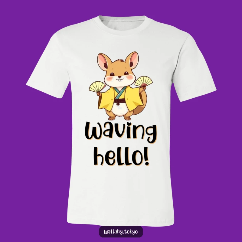 Funny Yellow Wallaby Kimono Tee: Excite & Delight with Humorous Style!